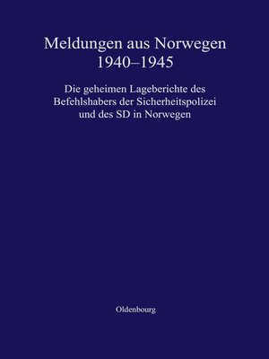 cover image of Meldungen aus Norwegen 1940-1945
